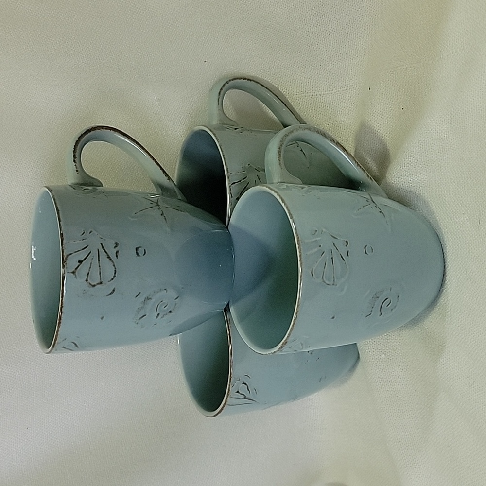 Thompson Pottery "Cape Cod " Set Of Four Coffee Mugs